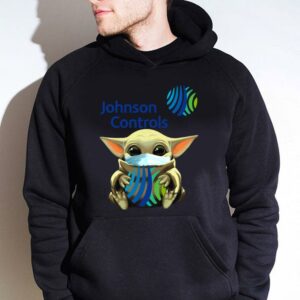 Best Star Wars Baby Yoda Hug Johnson Controls Mask Covid 19 shirt 7