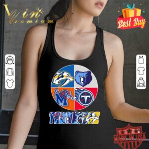 Official Tennessee Nashville Predators Memphis Tigers Memphis Grizzlies And Tennessee Titans Logo shirt 6