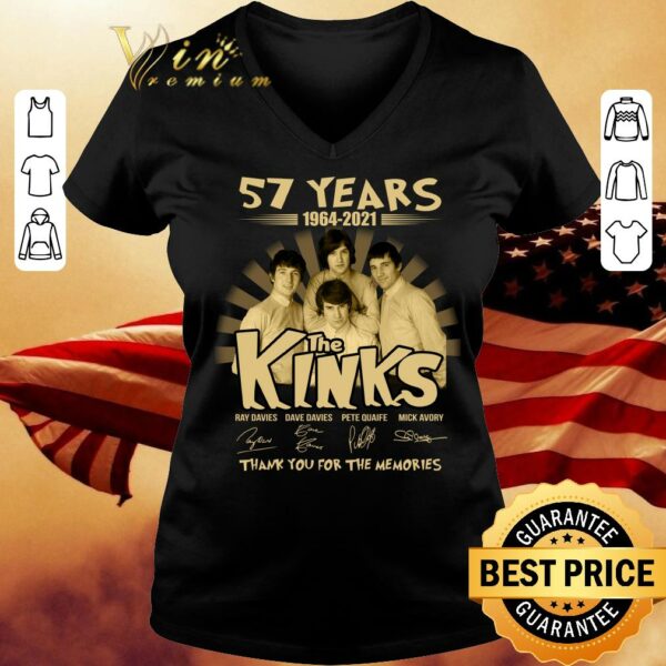 Premium The Kinks 57 years of 1964-2021 signatures thank you for the memories shirt 2