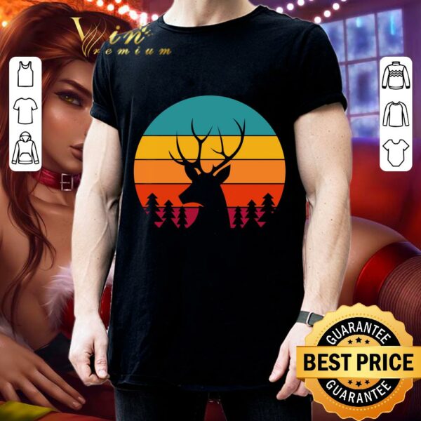 Original Vintage Sunrise Retro Sunset Deer Buck Antlers Classic shirt 3