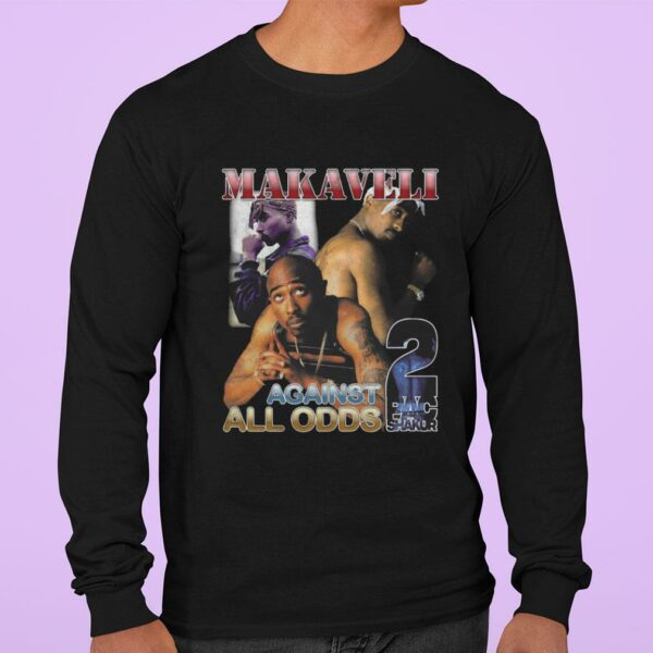 Best Tupac Shakur Makavell Against All Odds 2Pac Rap Vintage Style Shirt 3