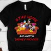 Funny Mickey Mouse And Friends Stay Home Watch TV Shirt 8