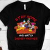 Funny Mickey Mouse And Friends Stay Home Watch TV Shirt 9