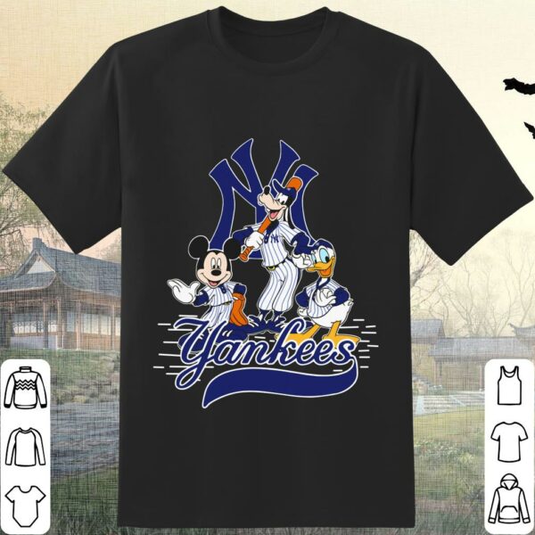 New York Yankees Shirt, Mickey Mouse and Friends Shirt, New York Yankees Mickey Mouse Goofy Donald Duck Shirt 1