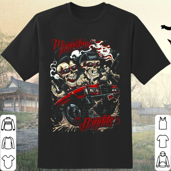 Skeleton Moonshine Bandits Jeep America Shirt, Retro Moonshine Bandits Shirt 1