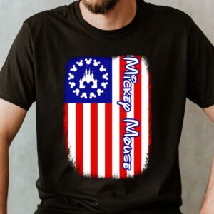 Vintage American Flag Mickey Mouse Shirt, Walt Disney American Flag Mickey Mouse Shirt 5