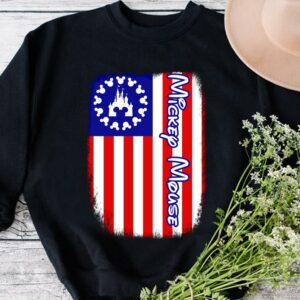 Vintage American Flag Mickey Mouse Shirt, Walt Disney American Flag Mickey Mouse Shirt 6