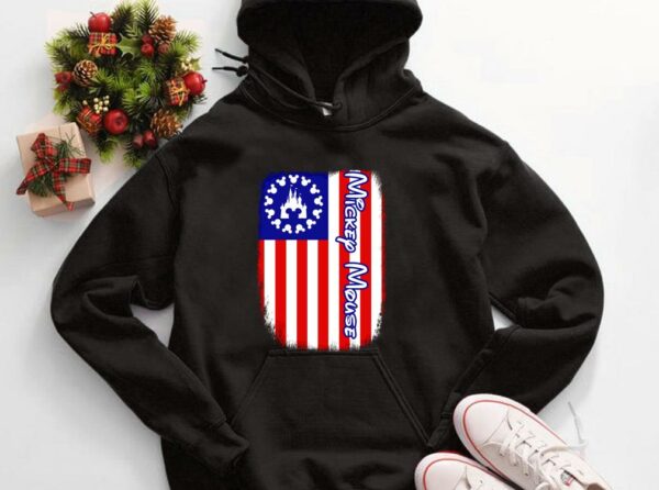 Vintage American Flag Mickey Mouse Shirt, Walt Disney American Flag Mickey Mouse Shirt 4