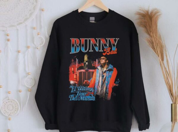 Vintage Bad Bunny El Ultimo Tour Del Mundo Shirt, Bad Bunny Graphic Tee Shirt 2