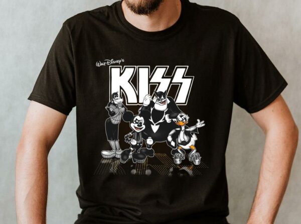 Vintage Kiss Band Walt Disneys Mickey Mouse and Friends Shirt 2