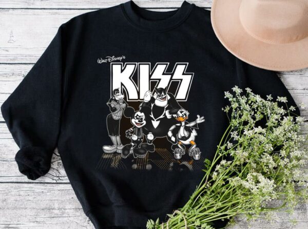 Vintage Kiss Band Walt Disneys Mickey Mouse and Friends Shirt 3