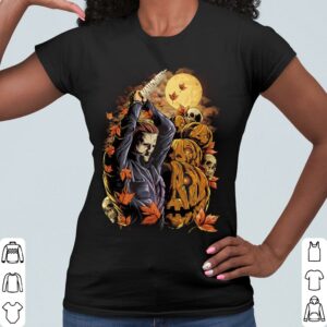 Vintage Michael Myers Skull Pumpkins Halloween Shirt 5