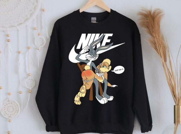 Limited Nike Bugs Bunny Spanking Lola Just Do It Shirt 2