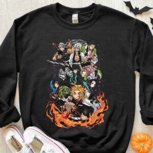 Original Demon Slayer Kyojuro Rengoku And Friends Shirt, Senjuro Rengoku Shirt, Tengen Uzui Shirt 6