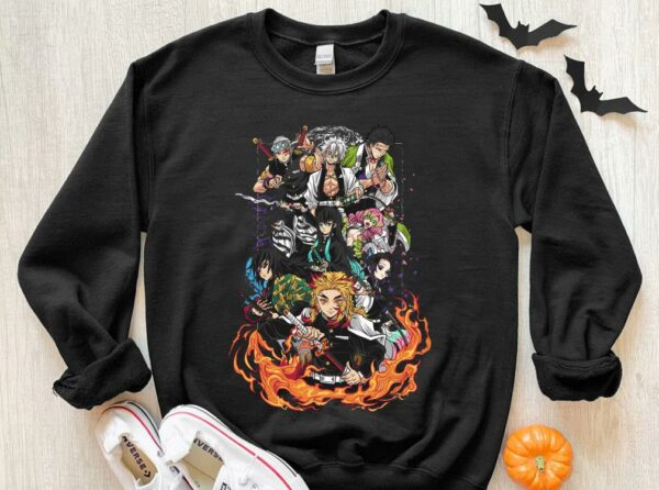 Original Demon Slayer Kyojuro Rengoku And Friends Shirt, Senjuro Rengoku Shirt, Tengen Uzui Shirt 3