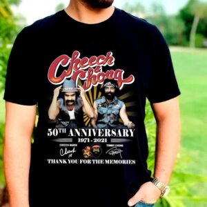 The Best Cheech Chong 50Th Anniversary 1971 2021 Thank You For The Memories Shirt, Cheech Marin And Tommy Chong Shirt 5
