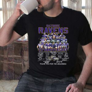 Vintage Baltimore Ravens 26Th Anniversary 1996 2022 Thank You For The Memories Shirt, Baltimore Ravens 26Th Anniversary Shirt 7