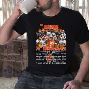 Vintage Cleveland Browns 75th Anniversary 1946 2021 Shirt, Thank You For The Memories Cleveland Browns Shirt 7