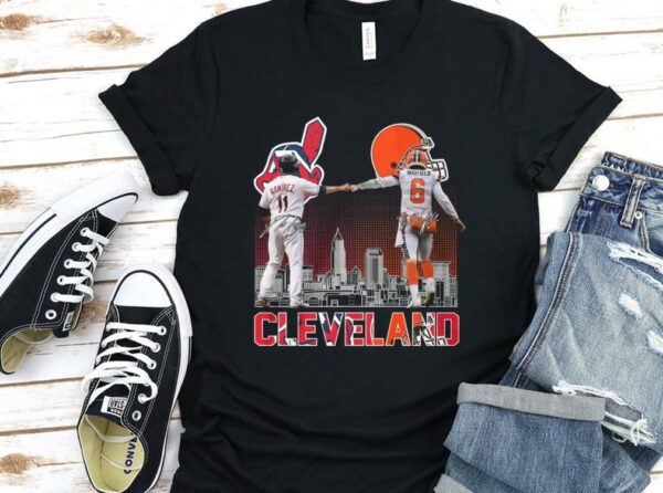 Vintage Cleveland Indians Ramirez And Cleveland Browns Mayfield Shirt, Jose Ramirez and Baker Mayfield Shirt 1