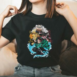 Vintage Demon Slayer Kimetsu no Yaiba Shirt, Tanjiro Kamado and Friends Shirt, Demon Slayer Character Shirt 5