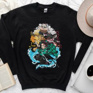 Vintage Demon Slayer Kimetsu no Yaiba Shirt, Tanjiro Kamado and Friends Shirt, Demon Slayer Character Shirt 6