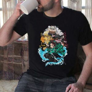 Vintage Demon Slayer Kimetsu no Yaiba Shirt, Tanjiro Kamado and Friends Shirt, Demon Slayer Character Shirt 7