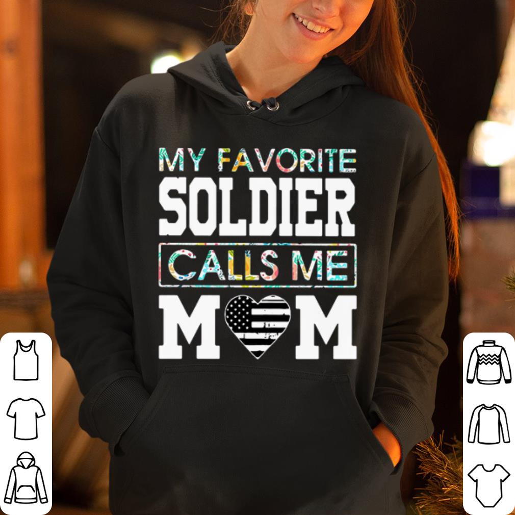 Floral my favorite soldier calls me mom shirt 4 - Floral my favorite soldier calls me mom shirt