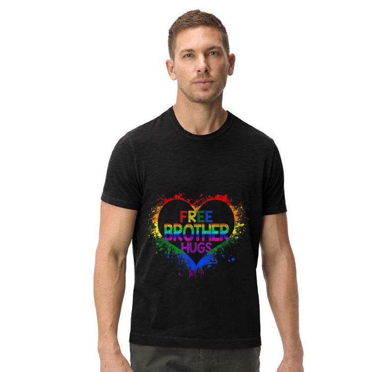 Free Brother Hugs LGBT Heart Gay Flag Father Day shirt 4 - Free Brother Hugs LGBT Heart Gay Flag Father Day shirt