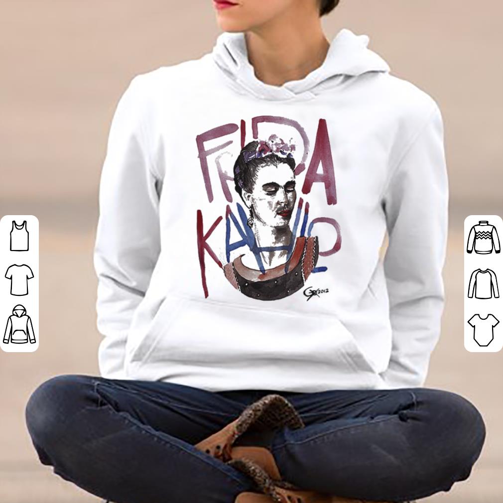 Frida Kahlo self portrait with pink flowers shirt 4 - Frida Kahlo self-portrait with pink flowers shirt