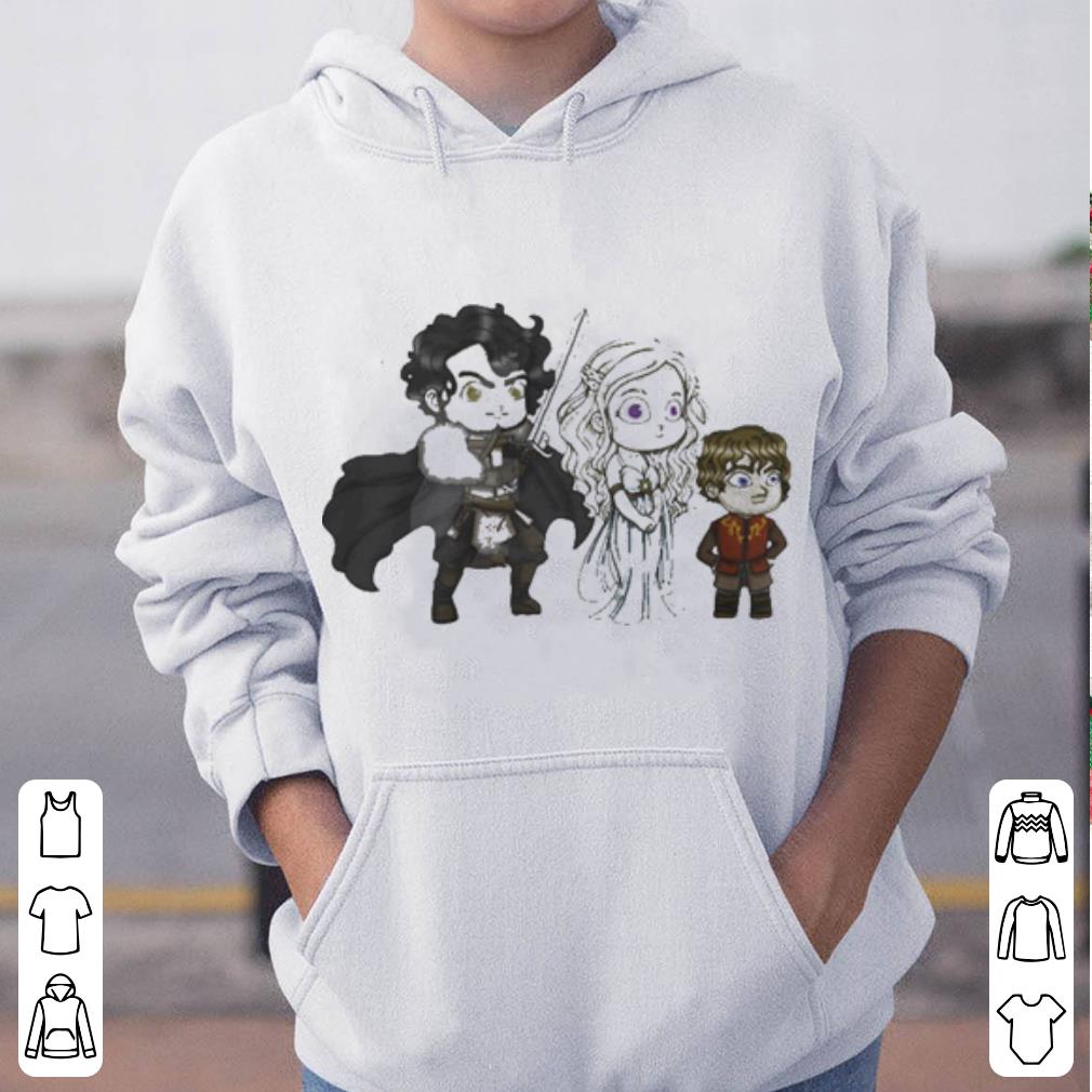 Game Of Thrones Jon Snow Daenerys Targaryen Tyrion Lannister chibi shirt 4 - Game Of Thrones Jon Snow Daenerys Targaryen Tyrion Lannister chibi shirt