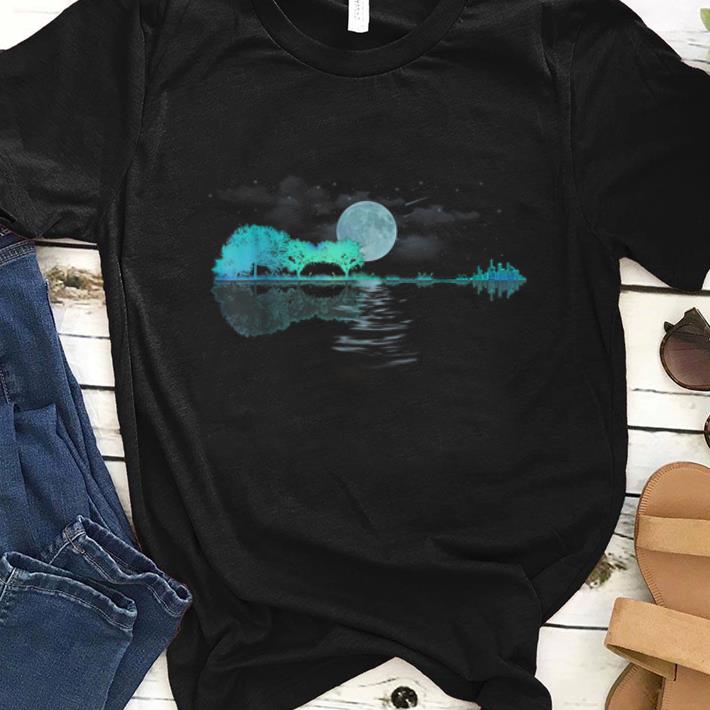 Awesome Guitar Lake Shadow Nature And City Moon Light shirt 1 - Awesome Guitar Lake Shadow Nature And City Moon Light shirt