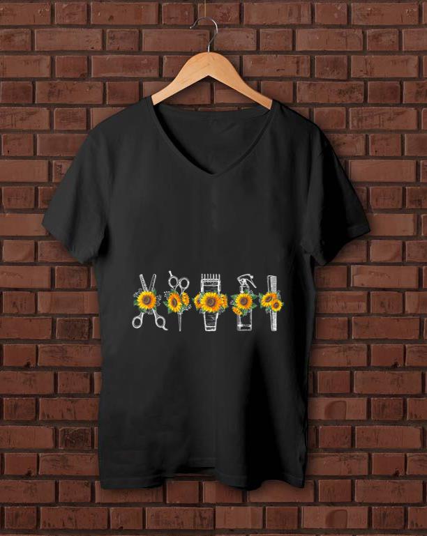 Awesome Hair Stylist Barber Tools Sunflower shirt 1 - Awesome Hair Stylist Barber Tools Sunflower shirt