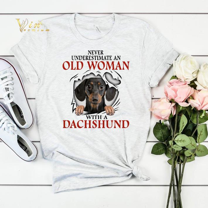 Never underestimate an old woman with a dachshund shirt sweater 4 - Never underestimate an old woman with a dachshund shirt sweater