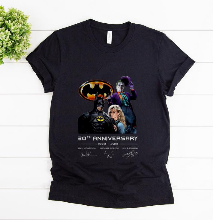 Nice 30th Anniversary 1989 2019 Jack Nicholson Michael Keaton Kim Basinger Signature Version shirt 1 - Nice 30th Anniversary 1989-2019 Jack Nicholson Michael Keaton Kim Basinger Signature Version shirt