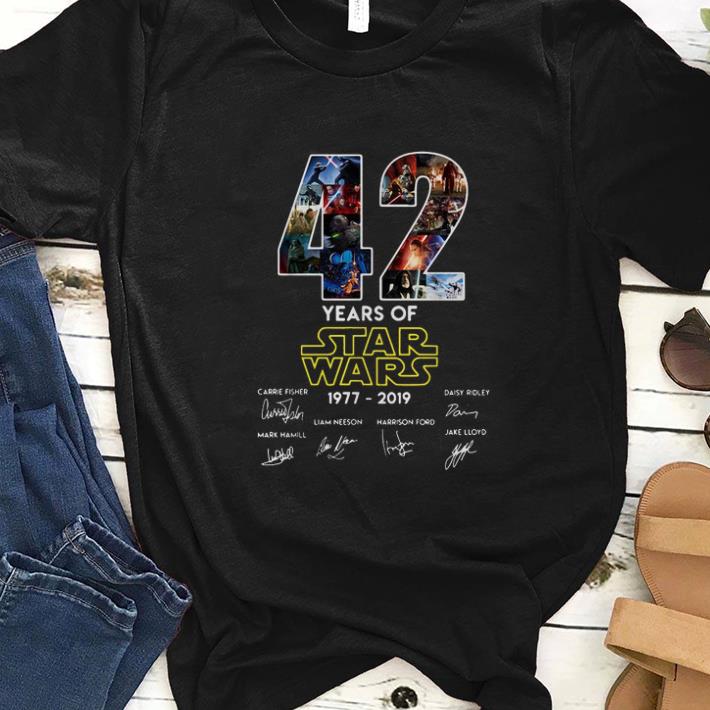 Nice 42 Years Of Star Wars Signature shirt 1 - Nice 42 Years Of Star Wars Signature shirt