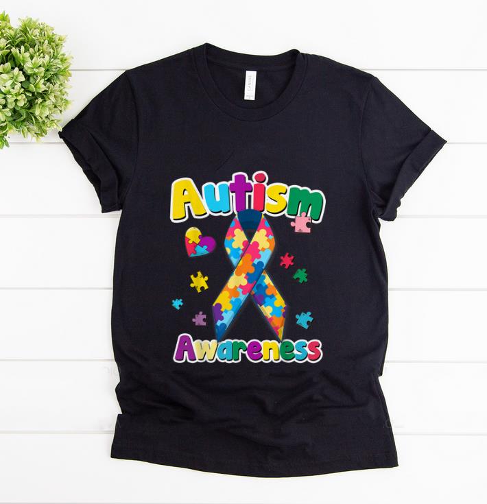 Nice Ribbon Puzzle Pieces Colors Autism Awareness shirt 1 - Nice Ribbon Puzzle Pieces Colors Autism Awareness shirt