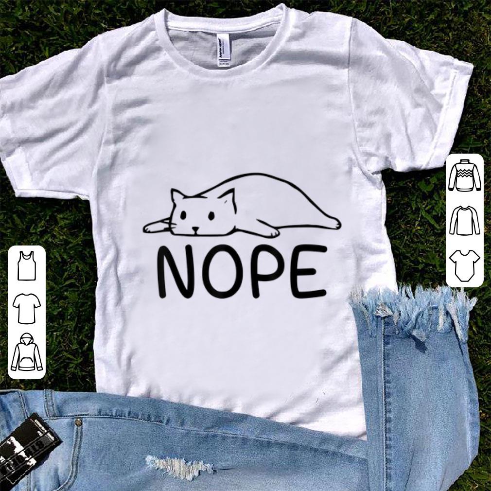 Official Lazy Cat Nope shirt 1 - Official Lazy Cat Nope shirt