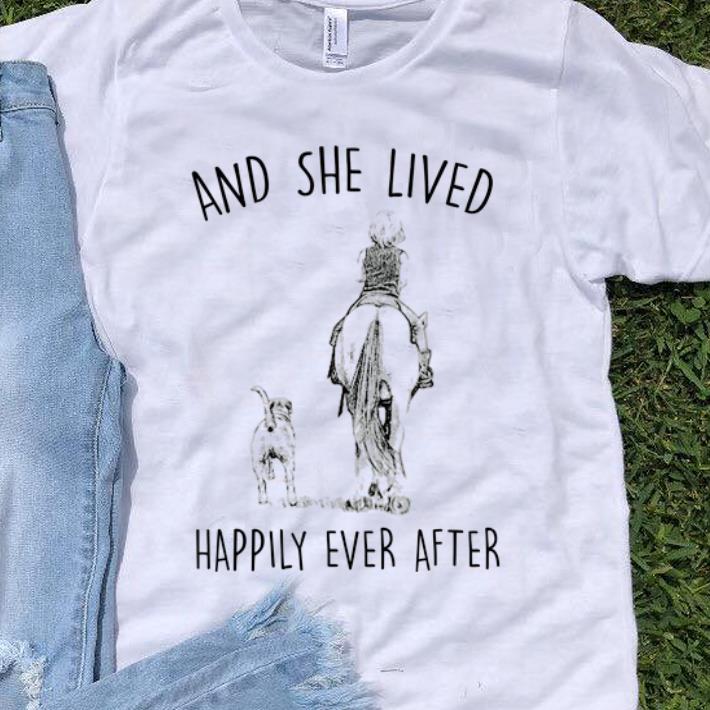 Premium And She Lived Happily Ever After Horse Dogs shirt 1 - Premium And She Lived Happily Ever After Horse Dogs shirt