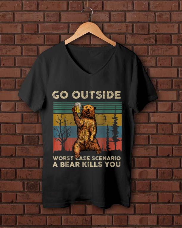 Premium Go Outside Worst Case Scenario A Bear Kills You Vintage Beer shirt 1 - Premium Go Outside Worst Case Scenario A Bear Kills You Vintage Beer shirt