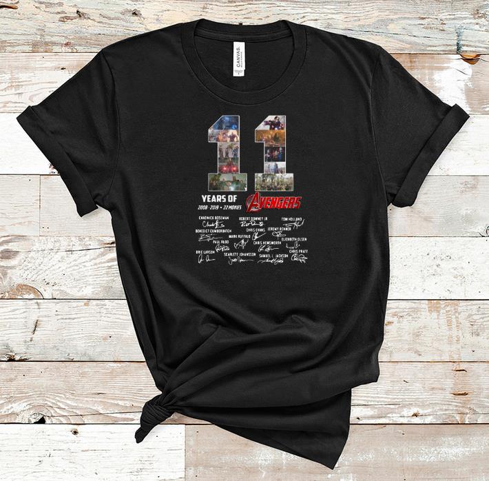 Top 11 years of Avengers 2008 2019 signature shirt 1 - Top 11 years of Avengers 2008 2019 signature shirt