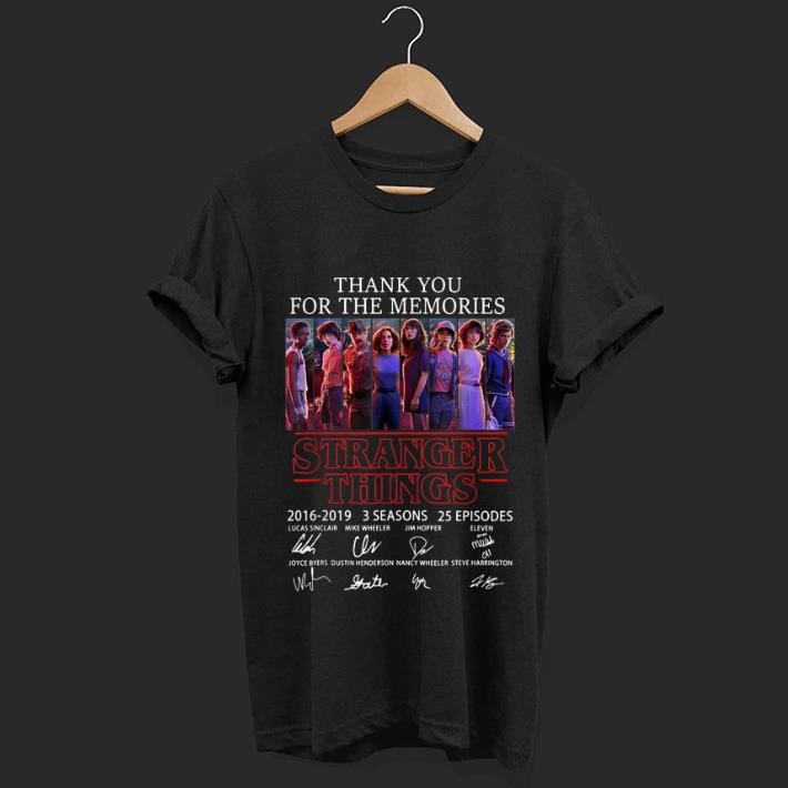Top Thank You For The Memories Stranger Things 3 Signature Character shirt 1 - Top Thank You For The Memories Stranger Things 3 Signature Character shirt