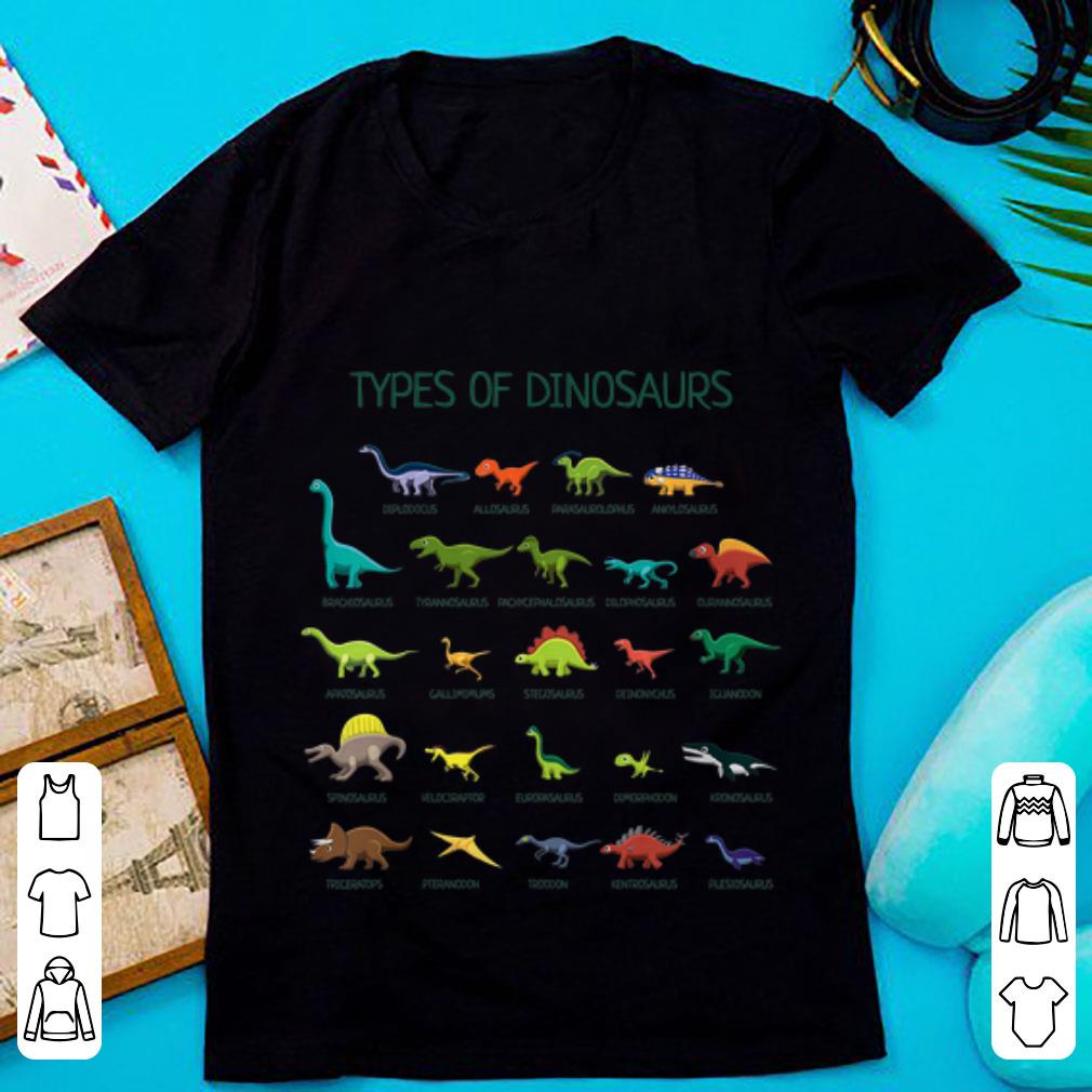 Top Types Of Dinosaurs Dino Identification shirt 1 - Top Types Of Dinosaurs Dino Identification shirt