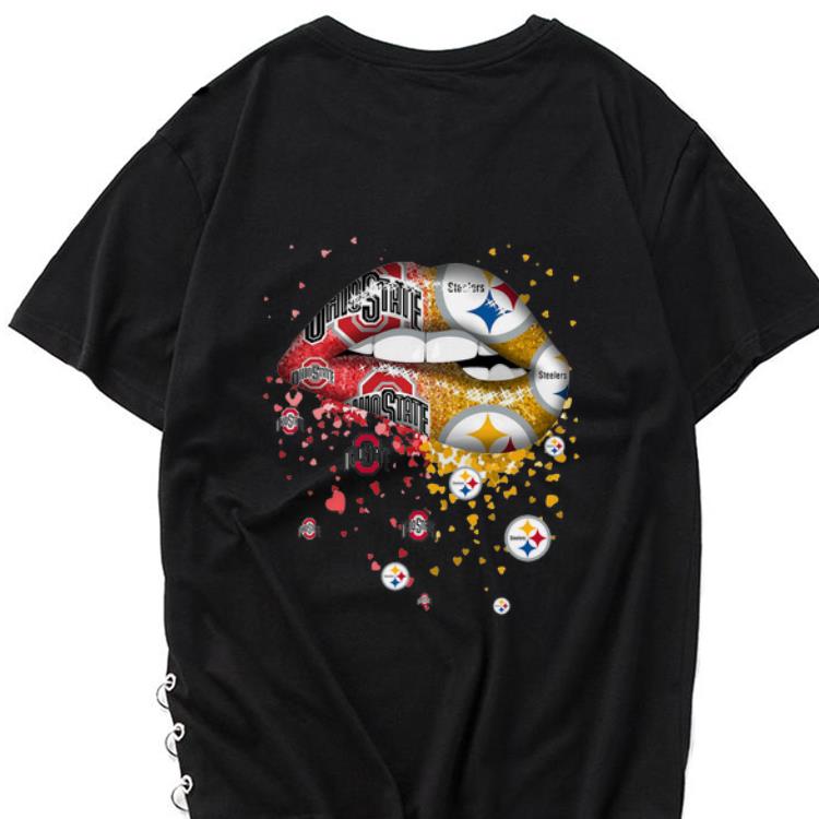 Hot Ohio State And Pittsburgh Steelers Lips shirt 1 - Hot Ohio State And Pittsburgh Steelers Lips shirt