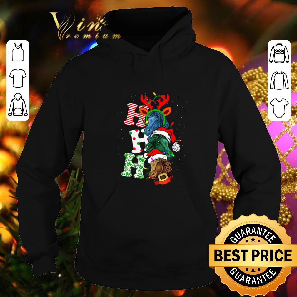 Pretty Ho Ho Ho Santa Horse Christmas shirt 4 - Pretty Ho Ho Ho Santa Horse Christmas shirt