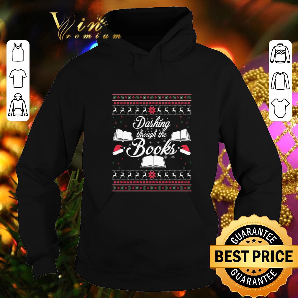 Best Librarians Dashing through the books ugly Christmas sweater 4 - Best Librarians Dashing through the books ugly Christmas sweater