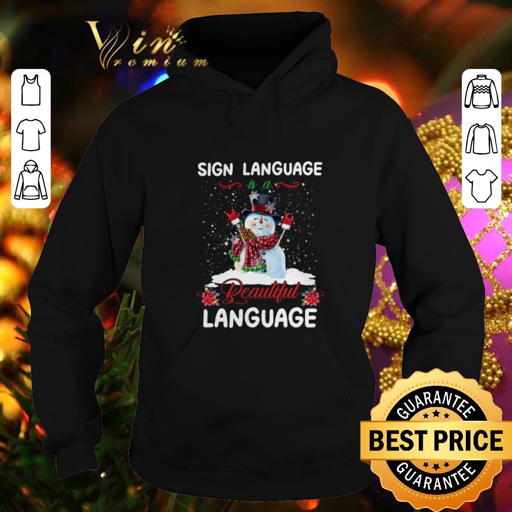 Best Snowman sign language beautiful language Christmas shirt 4 - Best Snowman sign language beautiful language Christmas shirt