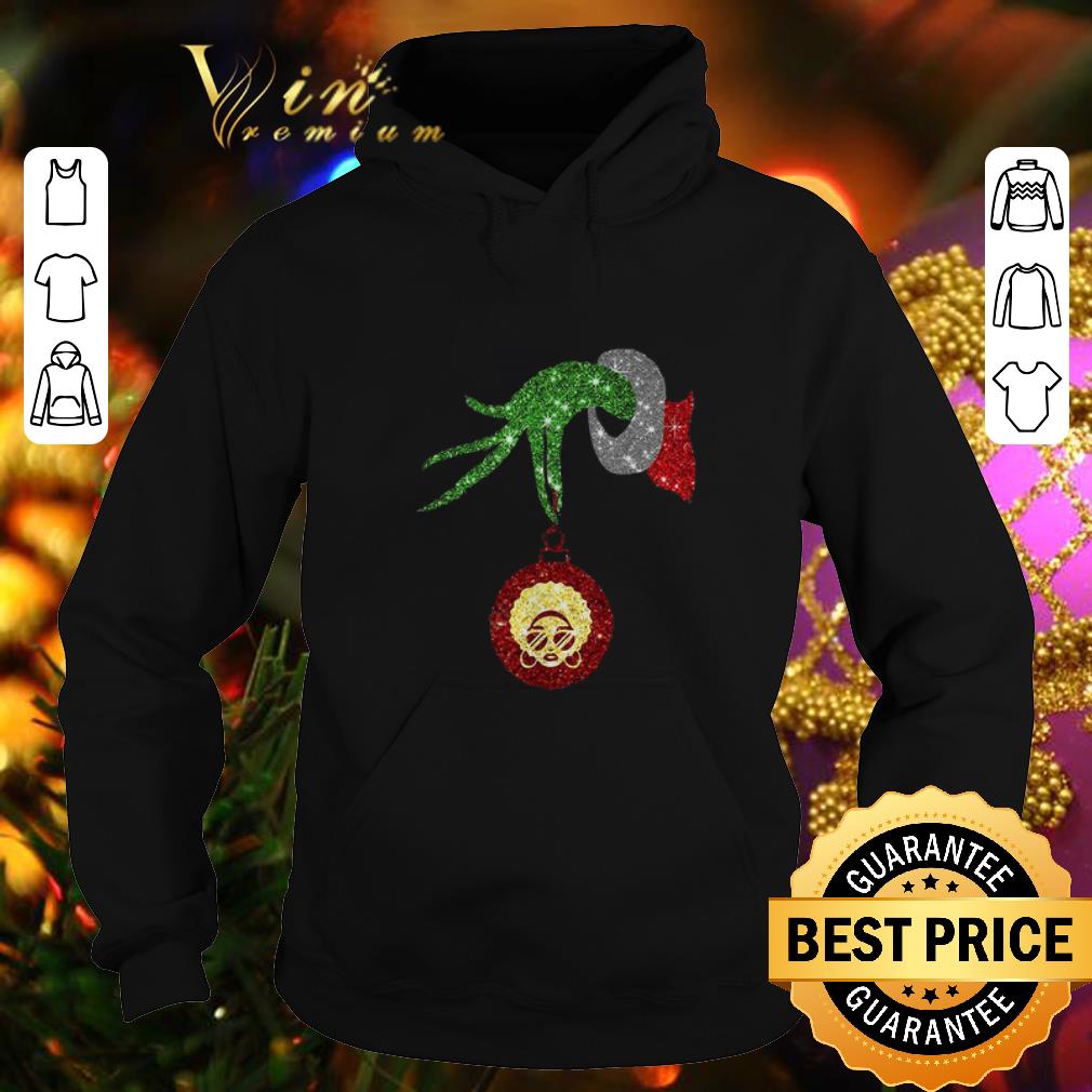 Pretty Grinch hand holding Black Woman Christmas shirt 4 - Pretty Grinch hand holding Black Woman Christmas shirt