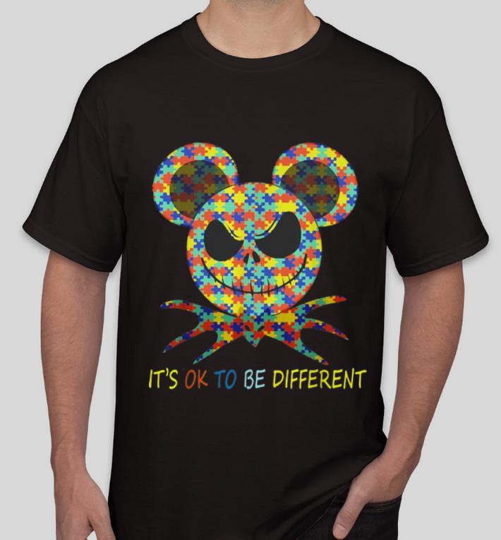 Pretty Jack Skellington It s Ok To Be Different Autism shirt 4 - Pretty Jack Skellington It's Ok To Be Different Autism shirt