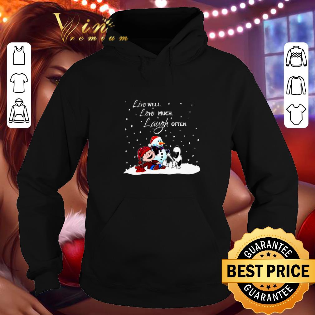 Top Snoopy Charlie Brown Live well love much laugh often Christmas shirt 4 - Top Snoopy Charlie Brown Live well love much laugh often Christmas shirt
