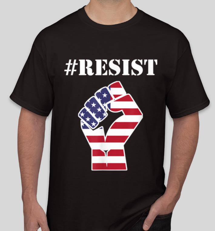 Hot Anti Trump American Flag Resist shirt 4 - Hot Anti-Trump American Flag #Resist shirt